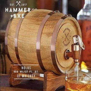 800ml Wood Whisky Barrel by Hammer + Axe